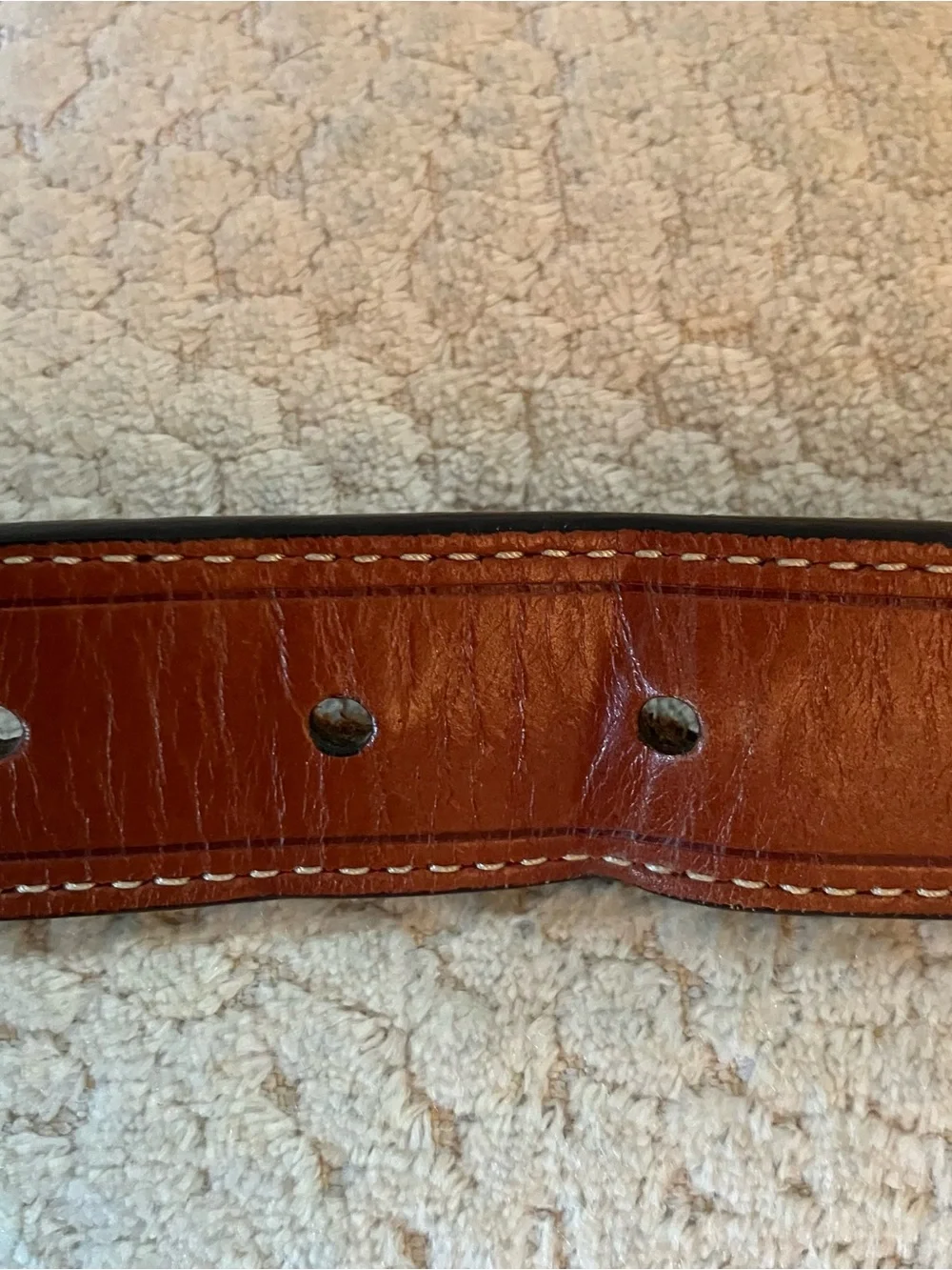Men’s Navy Blue Sailboats Leather Canvas Belt Sz 36 Brass Golf Preppy Nautical